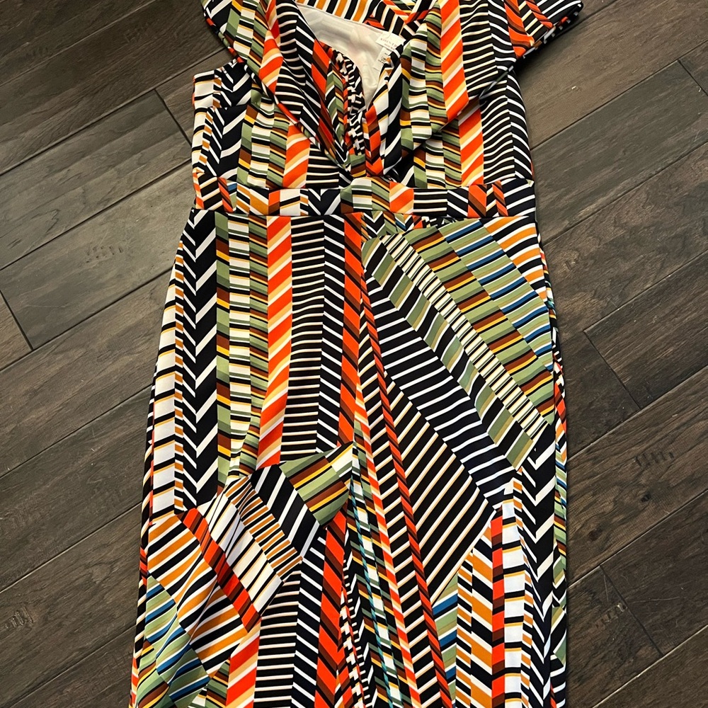 Colorful Striped Fitted Dress